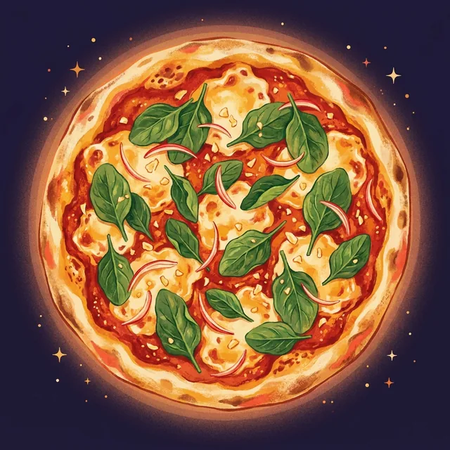 Illustrated Bigfoot pizza