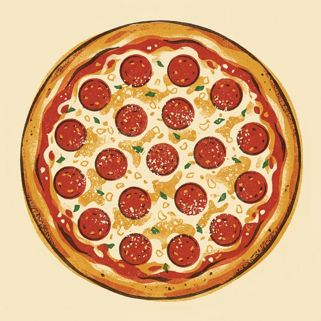 The Redwood pizza, topped with pepperoni.